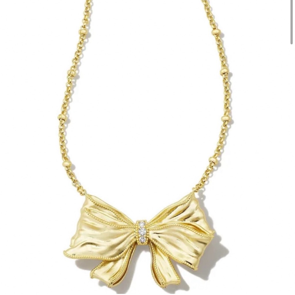 Kendra Scott X Love Shack Fancy Bow Necklace